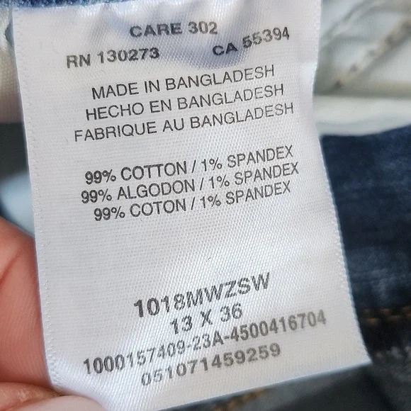 Wrangler 99% Cotton Rigid Denim Jeans, 90s Tapered Leg, 13x36 - Picture 6 of 7